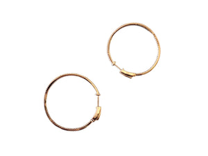 Diamond Hoop Earrings Inside Out 10k White Gold 1.00tcw 1.5"