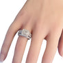 Engagement Ring Princess Cut Center Stone Halo 1.75tcw Diamonds Huge Look!