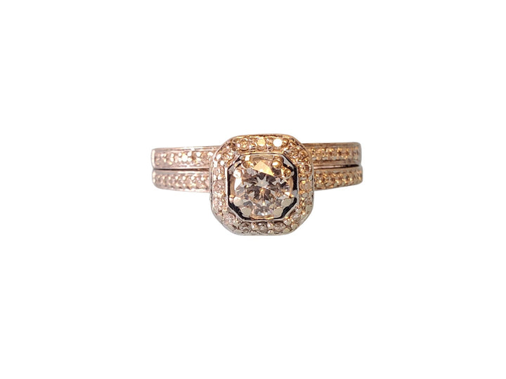 Diamond Engagement Ring 14k White Gold .42ct Round Brilliant Center Stone, 1tcw