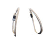 Diamond Hoop Earrings Inside Out 10k White Gold 1.00tcw 1.5"