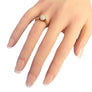 Vintage 14k Yellow Gold Round White Opal Crown Solitaire Engagement Ring