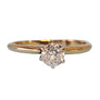 Vintage Old Euro Diamond Engagement Ring 14k Yellow Gold Solitaire