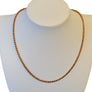 Vintage Stamped 14k Rose Gold Rope Chain 18" Necklace Unworn Condition
