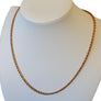 Vintage Stamped 14k Rose Gold Rope Chain 18" Necklace Unworn Condition