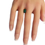 GIA Loose Zambian Emerald Green Emerald Cut Long 2.80ct Gem with Report