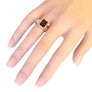 Estate Custom 14k Yellow Gold Garnet Ring 10x8mm Center with Diamonds