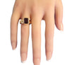 Estate Custom 14k Yellow Gold Garnet Ring 10x8mm Center with Diamonds
