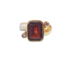 Estate Custom 14k Yellow Gold Garnet Ring 10x8mm Center with Diamonds