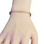 14k Yellow Gold Bracelet Articulated Box Chain 7"