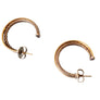 David Yurman Bypass Hoop Earrings 18k Yellow Gold and Sterling Silver