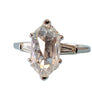 Vintage Platinum Bespoke Cut 2.01ct GIA Diamond Classic Engagement Wedding Ring