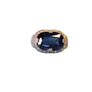 Signed Art Deco Platinum Diamond Ring Synthetic Blue Oval Sapphire Center Stone - Joseph Diamonds