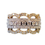 Signed JC Designer 18k Diamond Band Two Tone 1.74tcw White VS Diamonds New Close - Joseph Diamonds