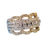 Signed JC Designer 18k Diamond Band Two Tone 1.74tcw White VS Diamonds New Close - Joseph Diamonds