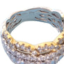 Signed JC Designer 18k Diamond Band Two Tone 1.74tcw White VS Diamonds New Close - Joseph Diamonds