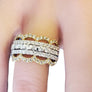 Signed JC Designer 18k Diamond Band Two Tone 1.74tcw White VS Diamonds New Close - Joseph Diamonds
