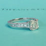 Tiffany & Co. Platinum Legacy Cushion 1.56tcw G VVS2 Tapered Diamonds Rare! - Joseph Diamonds