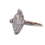 Vintage 2.60tcw Old Marquise Cut Platinum Engagement Diamond Ring