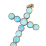 Vintage Cross Blue Opal 9tcw Pendant Antique 10k Yellow Gold Pendant - Joseph Diamonds