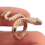Vintage Snake Ring 14k White Gold Stunning Show Stopper - Joseph Diamonds