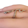 Vintage Snake Ring 14k White Gold Stunning Show Stopper - Joseph Diamonds
