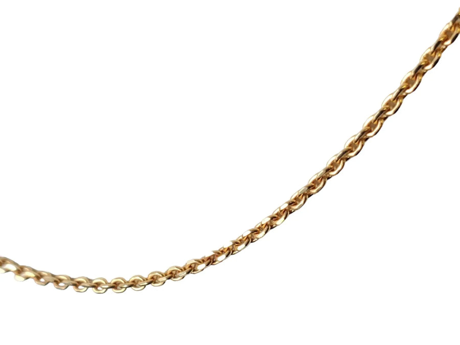 18k Rose Gold Link Necklace Diamond Cut Japanese Estate Designer - Joseph Diamonds