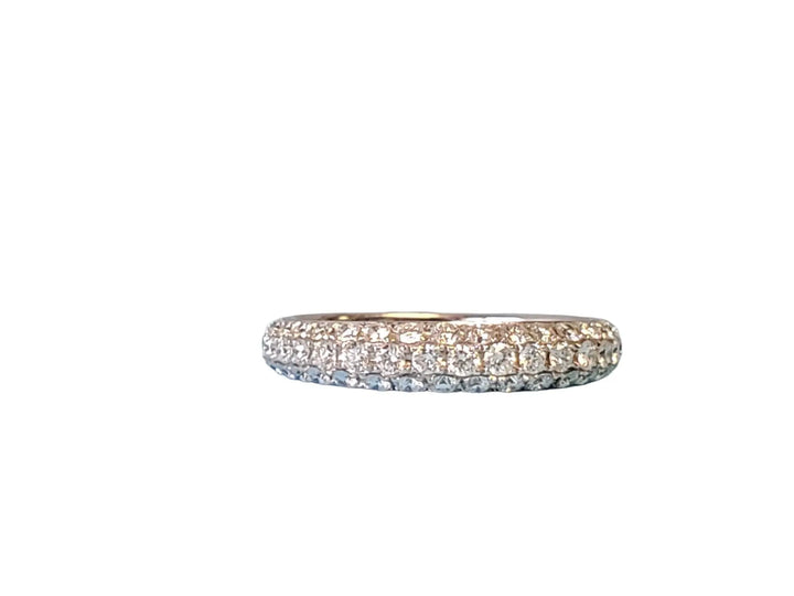 Diamond Band 18k White Gold 1.06tcw White VS Diamonds 2/3 Around - Joseph Diamonds