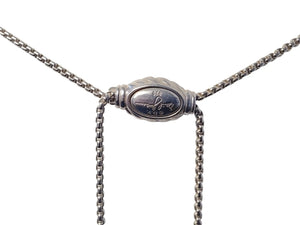 David Yurman Crossover Pendant Necklace Sterling Silver with Diamonds, 26mm - Joseph Diamonds