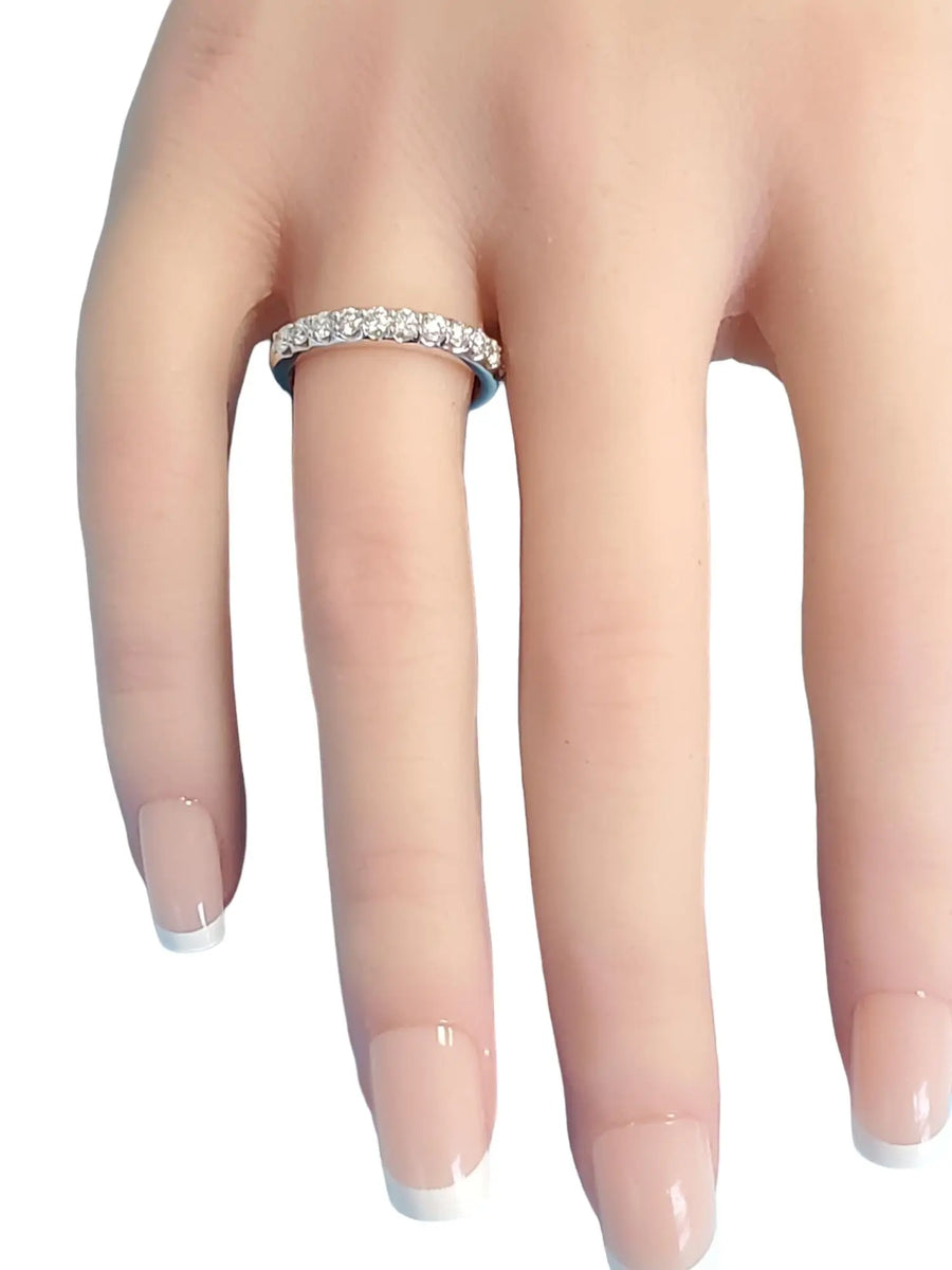 Diamond Band .55tcw 18k White Gold White Diamonds Unworn Eternity Style Band - Joseph Diamonds