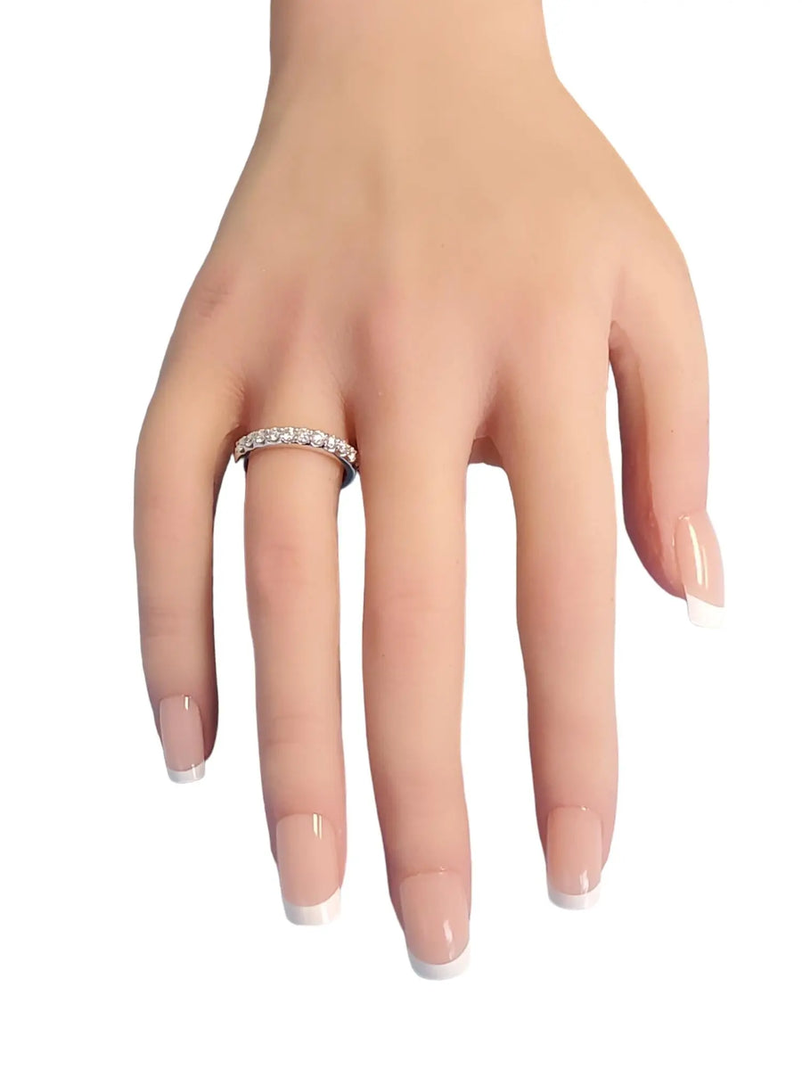 Diamond Band .55tcw 18k White Gold White Diamonds Unworn Eternity Style Band - Joseph Diamonds