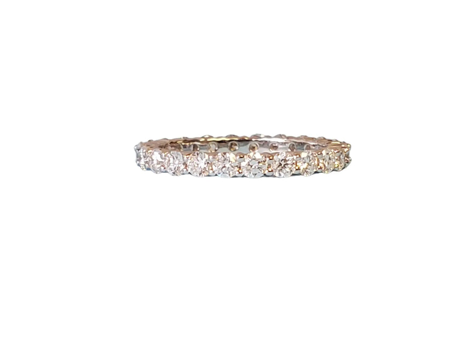 Diamond Eternity Band 18k White Gold 1.38tcw White VS Diamonds Unworn - Joseph Diamonds