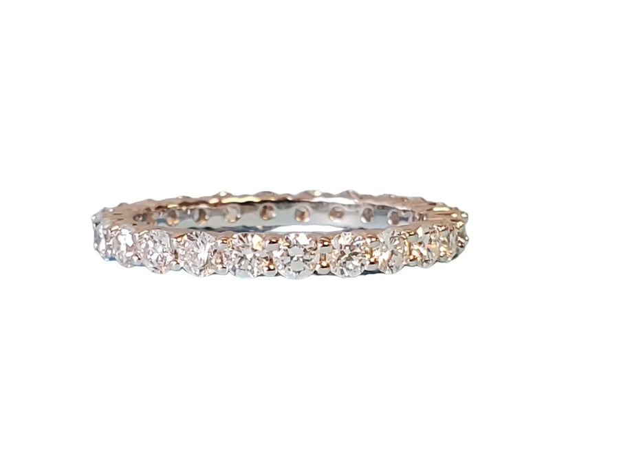 Diamond Eternity Band 18k White Gold 1.38tcw White VS Diamonds Unworn - Joseph Diamonds