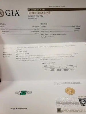 Estate Colombian emerald 1.13ct diamond ring - Joseph Diamonds