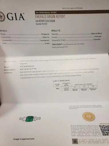 Estate Colombian emerald 1.13ct diamond ring - Joseph Diamonds