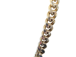 Estate Cuban Chain 10K Yellow Gold Necklace 24" Wide Links - Joseph Diamonds