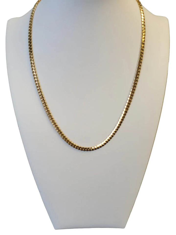 Estate Cuban Chain Necklace 10k Yellow Gold 20" - Joseph Diamonds