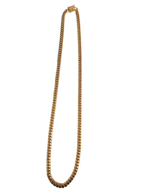 Estate Cuban Chain Necklace 10k Yellow Gold 20" - Joseph Diamonds