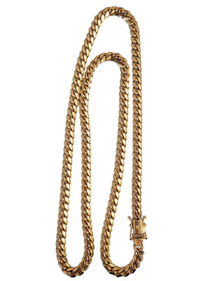 Estate Cuban Chain Necklace 10k Yellow Gold 20" - Joseph Diamonds
