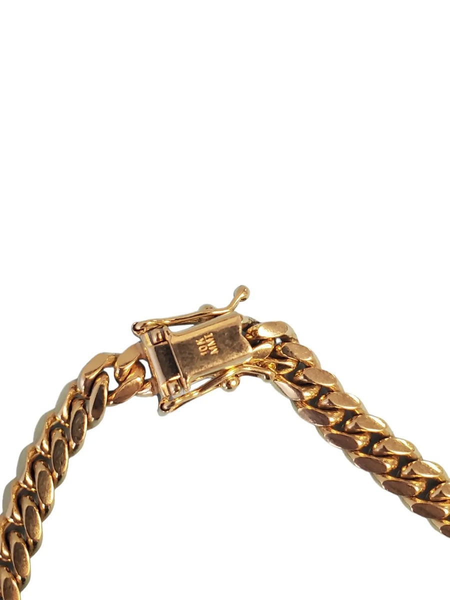 Estate Cuban Chain Necklace 10k Yellow Gold 20" - Joseph Diamonds