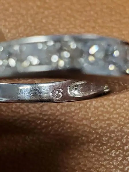 Estate Signed Diamond Ring in Platinum 1.50tcw White VS Princess Cut Diamonds - Joseph Diamonds
