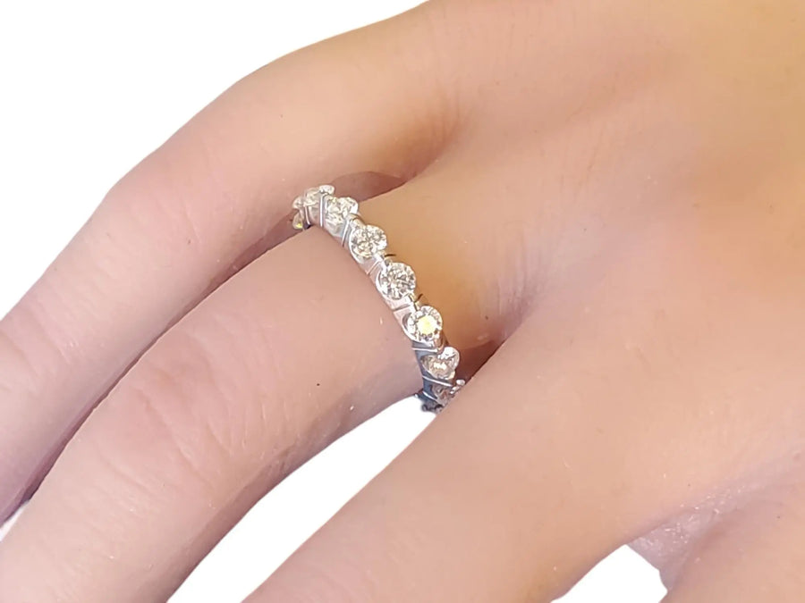 Eternity Band 1.50tcw 18k White Gold White VS Diamonds New Close Out Ring - Joseph Diamonds