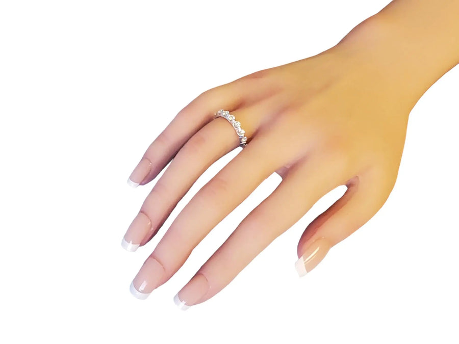 Eternity Band 1.50tcw 18k White Gold White VS Diamonds New Close Out Ring - Joseph Diamonds