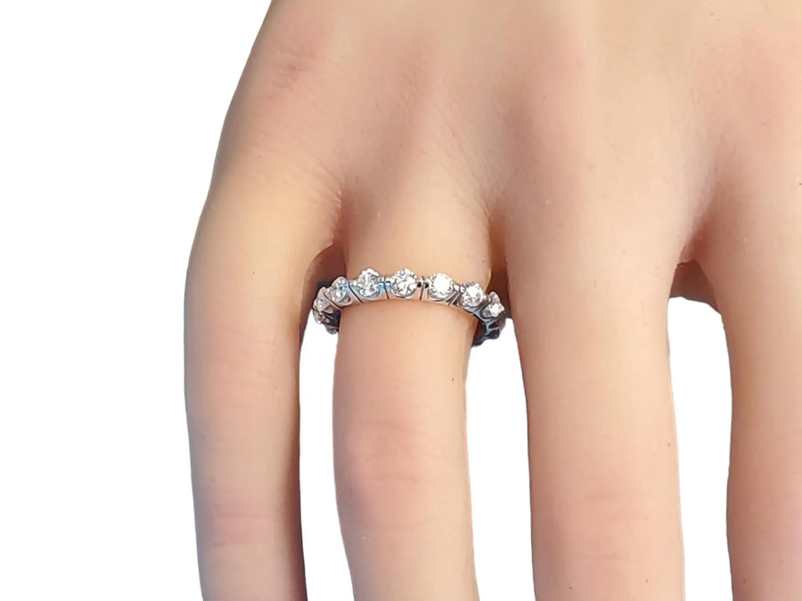 Eternity Band 1.50tcw 18k White Gold White VS Diamonds New Close Out Ring - Joseph Diamonds