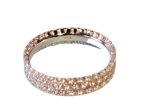 Eternity Band 1.61tcw 3 Row 18k White Gold White VS Diamonds New Close Out ring - Joseph Diamonds