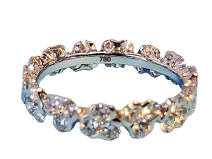 Eternity Band 1.65tcw Flower 18k White Gold White VS Diamonds New Close Out ring - Joseph Diamonds