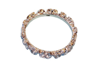 Eternity Band 1.65tcw Flower 18k White Gold White VS Diamonds New Close Out ring - Joseph Diamonds