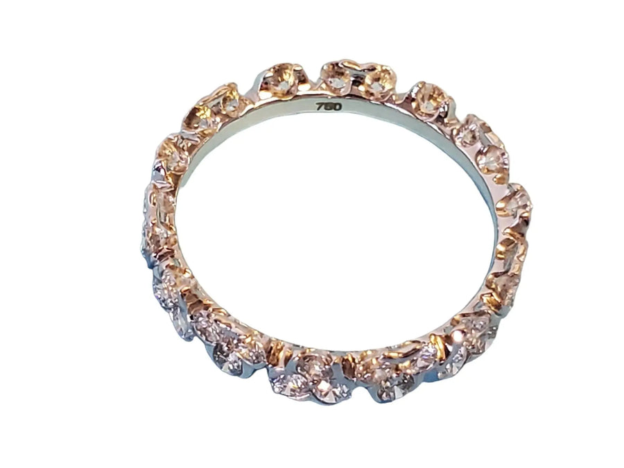 Eternity Band 1.65tcw Flower 18k White Gold White VS Diamonds New Close Out ring - Joseph Diamonds