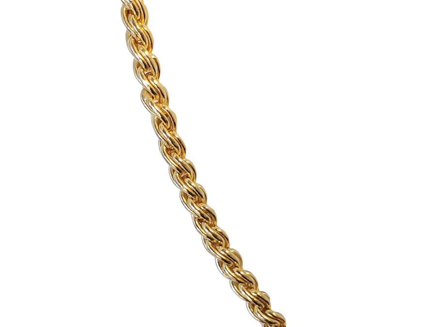 Estate Rope Chain Heavy 18k Yellow Gold Very High Quality Necklace