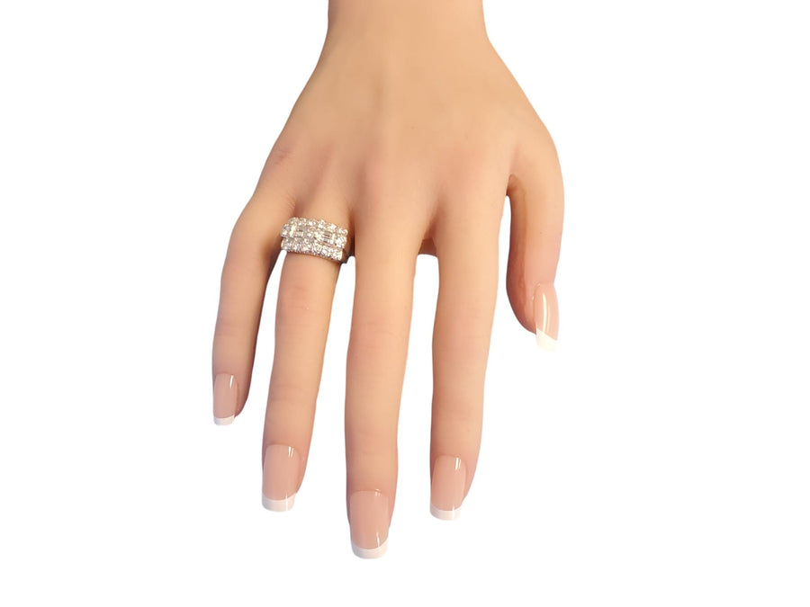 Vintage 14k White Gold Diamond Ring 1.36tcw White Clean Diamonds