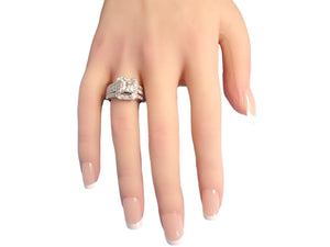 Natalie K 14k White Gold 3.25tcw Diamond Wedding Ring IGI Laser Inscribed